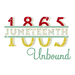 Juneteenth Unbound Shining Holofoil Rhinestone Transfer